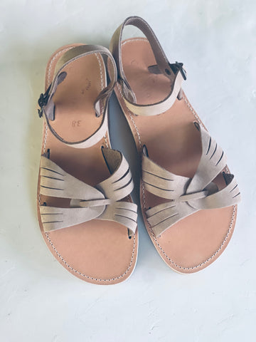 Agna Sandal- Sand Suede