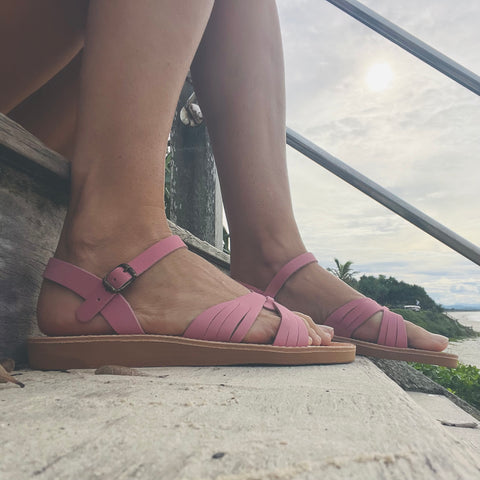 Agna Sandal- Pink Suede