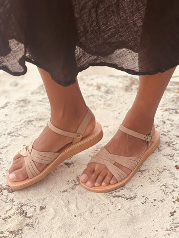 Agna Sandal- Sand Suede