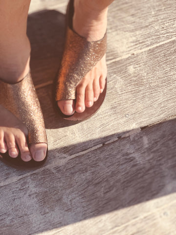 Maia Sandal- Bronze Crinkle