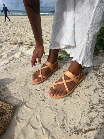 Olympia Sandal- Natural