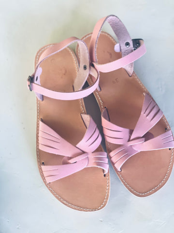 Agna Sandal- Pink Suede