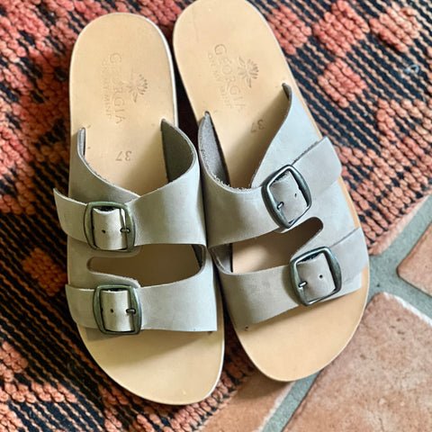 Artemis Slide- Sand Suede