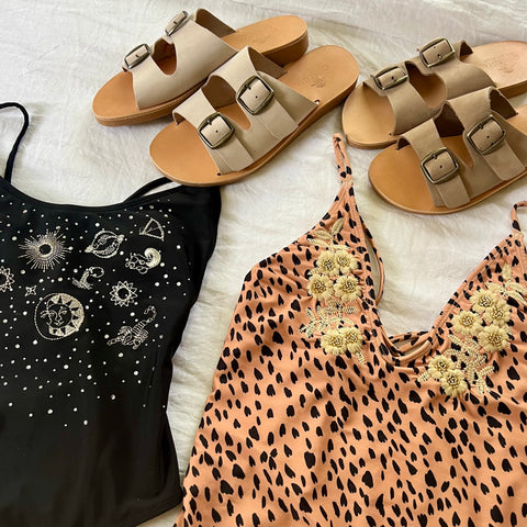 Artemis Slide- Sand Suede