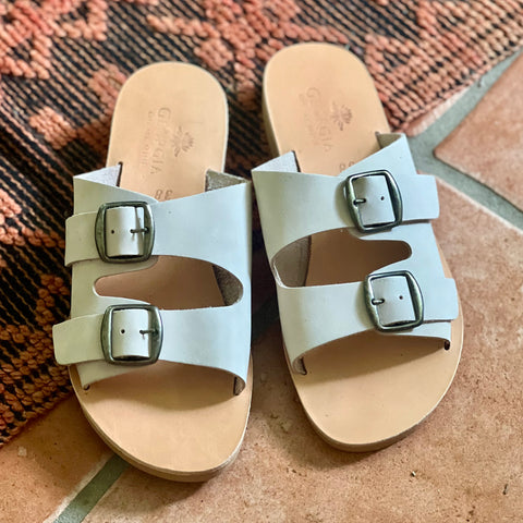 Artemis Slide - Cement Suede