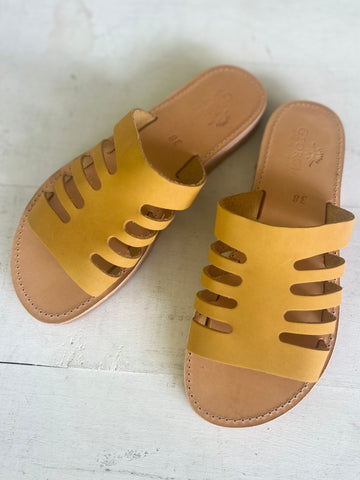 Mala Sandal- Mustard Suede