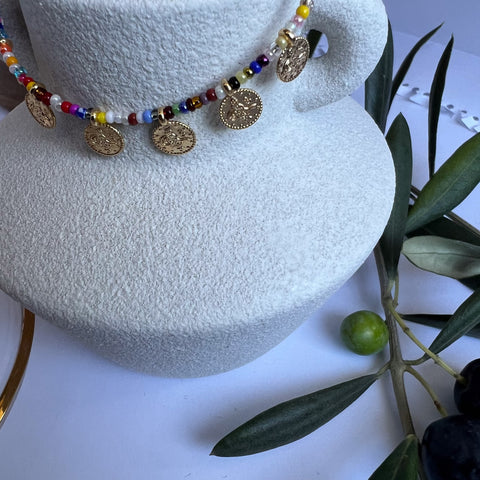 Coin Bead Bracelet