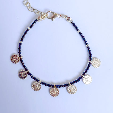 Coin Bead Bracelet