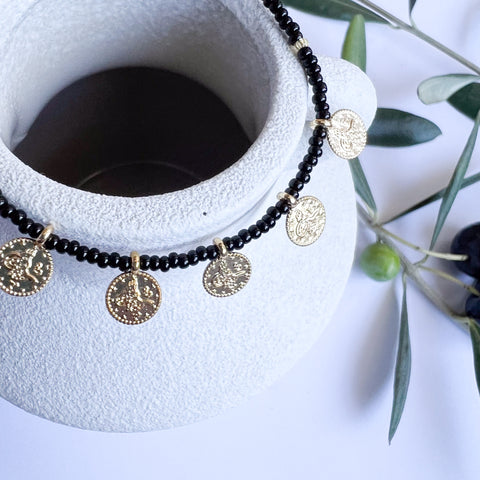 Coin Bead Bracelet
