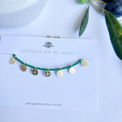 Coin Bead Bracelet
