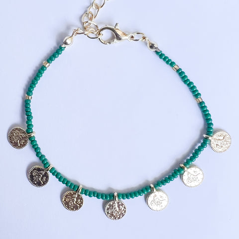 Coin Bead Bracelet