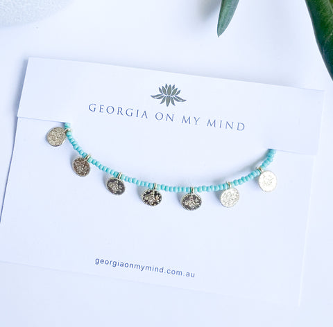 Coin Bead Bracelet