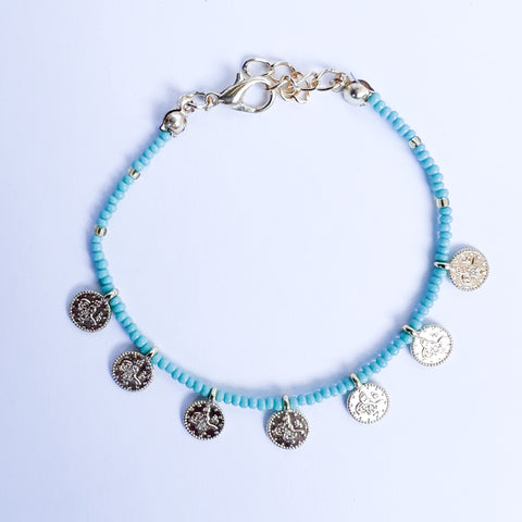 Coin Bead Bracelet