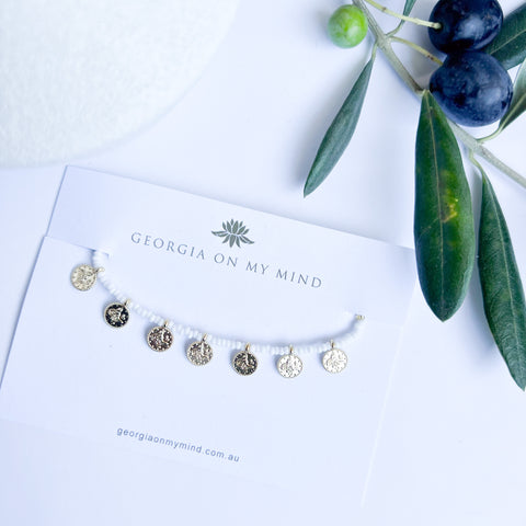 Coin Bead Bracelet
