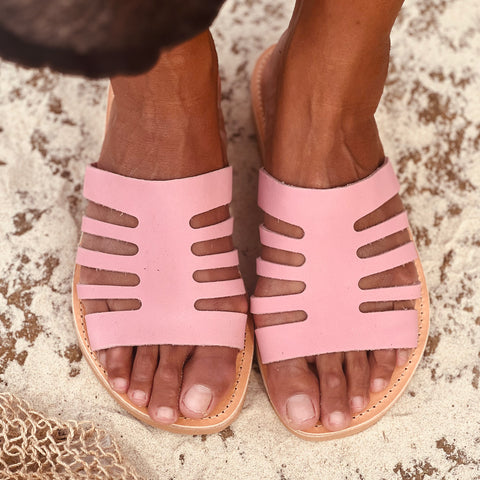 Mala Sandal- Pink Suede