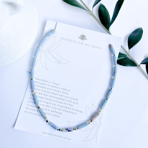 Variscite stone necklace