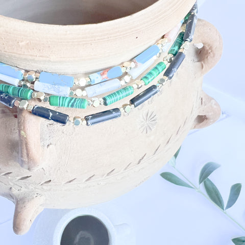 Variscite stone necklace