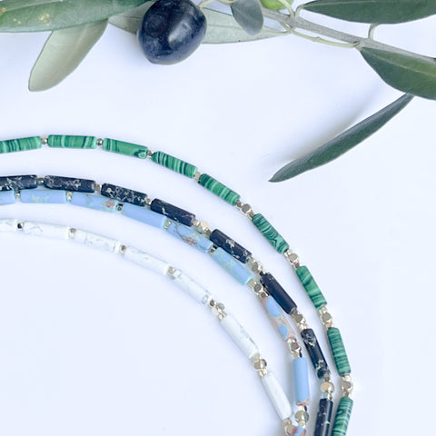 Variscite stone necklace