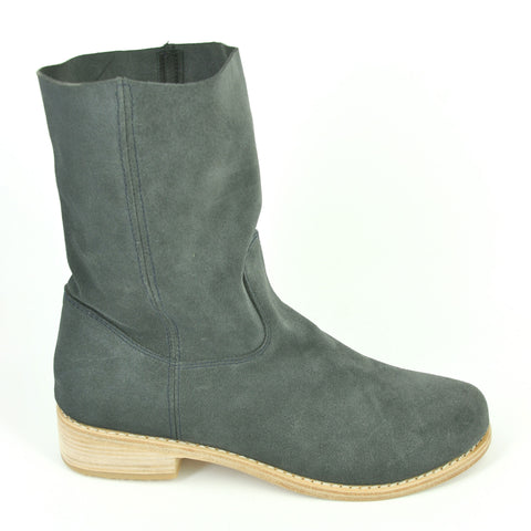 Olga Slouchy Boot- Charcoal Suede