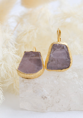 Atez Raw Stone Earrings