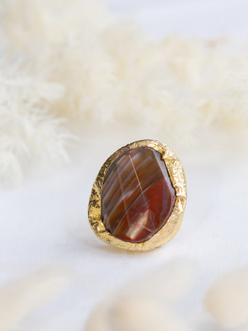 Turkish Stone Ring- Shiny Agate