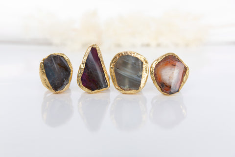 Turkish Stone Ring- Shiny Agate
