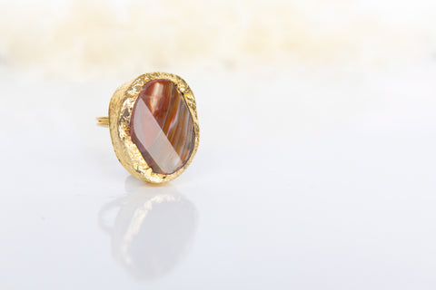 Turkish Stone Ring- Shiny Agate
