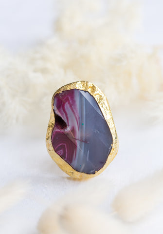 Turkish Stone Ring- Shiny Agate