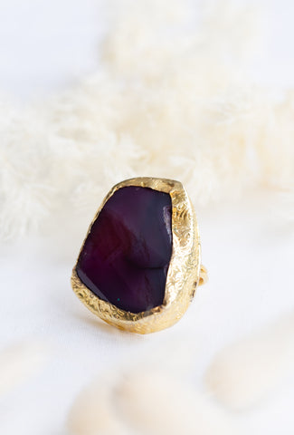 Turkish Stone Ring- Shiny Agate