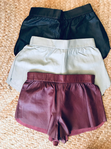 Natalia Leather Shorts