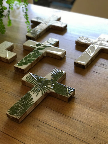 Made in Nature Wall Cross - Fern Flora